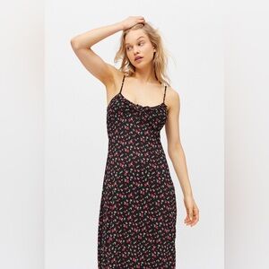 Urban Outfitters Floral Midi Slip Dress
